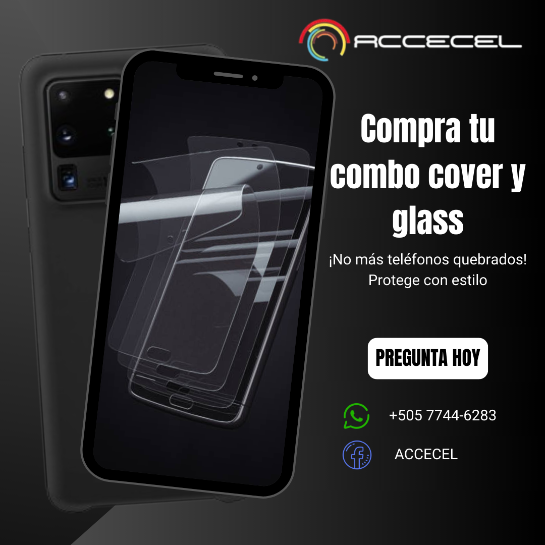 Combos personalizados de glass y cover para celular